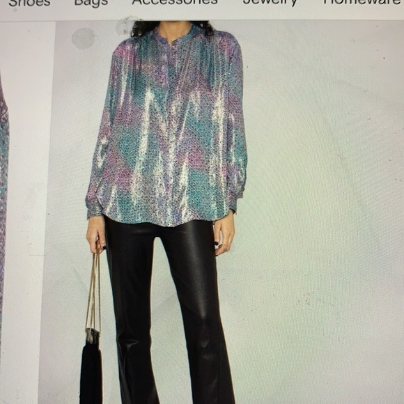 Isabel Marant Iridescent-Effect Lurex Shirt 34 - Picture 2 of 16